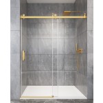 CSS10, SINGLE SLIDING, FRAMELESS SHOWER DOOR, SOFT-CLOSE FOR OPEN & CLOSE